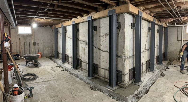 Basement Stabilization in Simsbury, CT