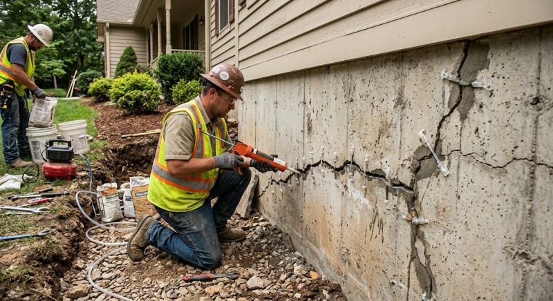 Cracked Foundation Repair in Bloomfield, CT
