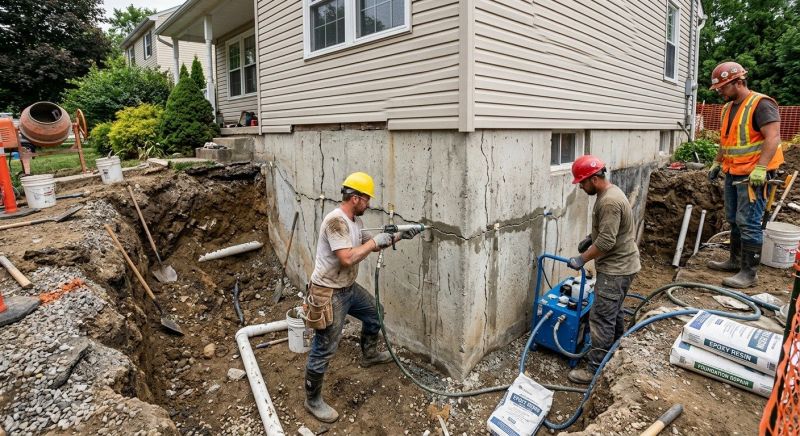 Cracked Foundation Repair in West Springfield, MA