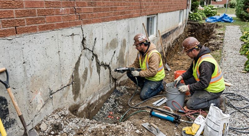 Cracked Foundation Repair in Windsor Locks, CT