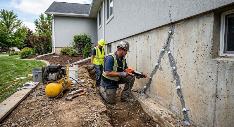 Foundation Crack Repair in East Berlin, CT