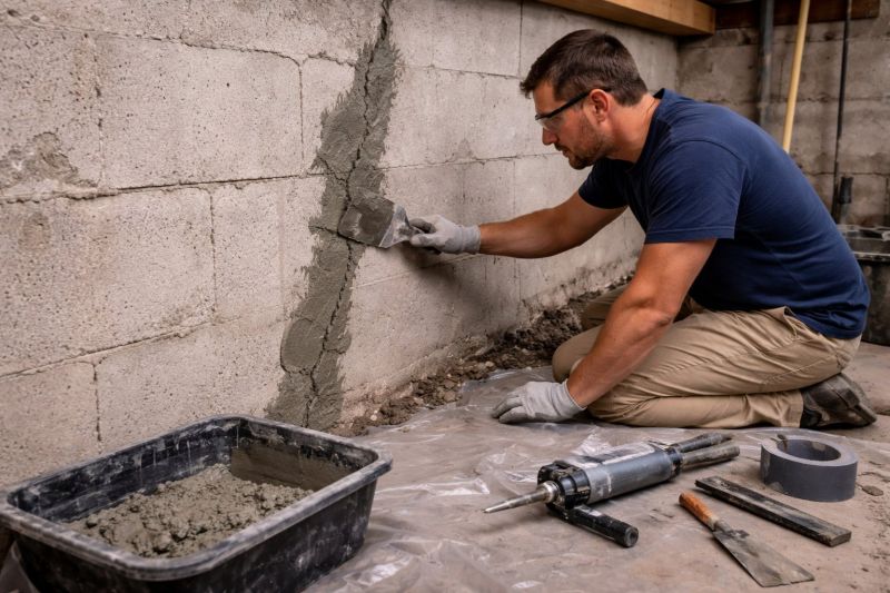 Foundation Crack Repair in Middletown, CT