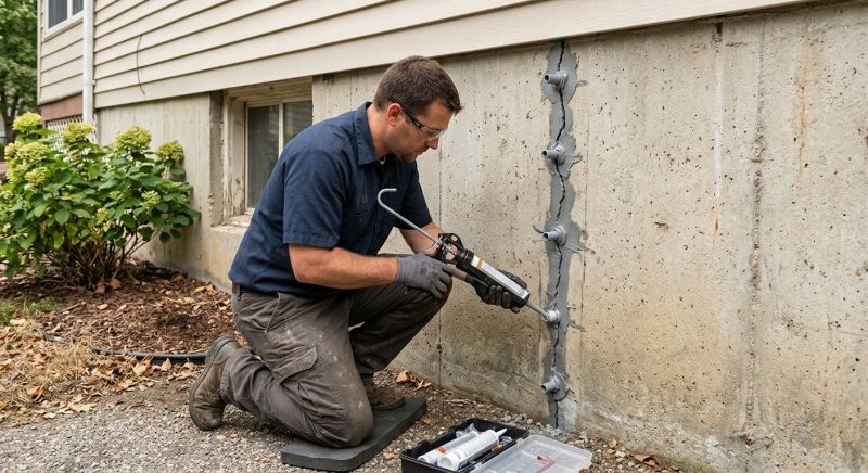 Foundation Crack Sealing in Simsbury, CT