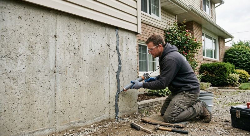 Foundation Crack Sealing in Simsbury, CT