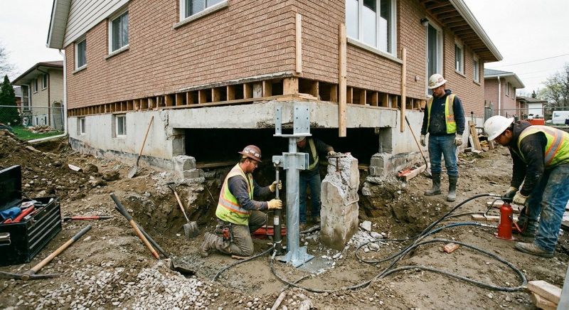 Foundation Pier Repair in Simsbury, CT
