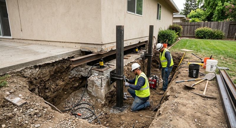 Foundation Pier Repair in Simsbury, CT