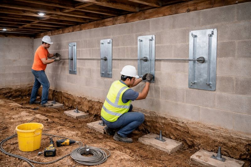 Foundation Stabilizing in Oakville, CT