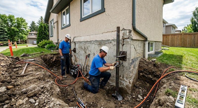 Helical Piers Installation in Simsbury, CT