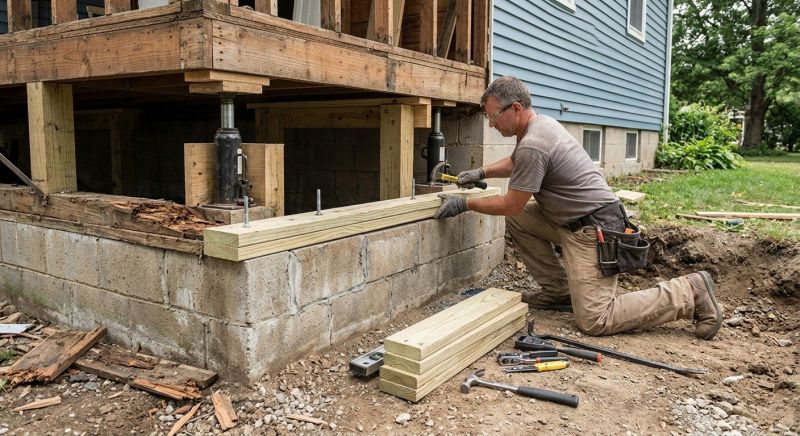 House Foundation Repair in Harwinton, CT