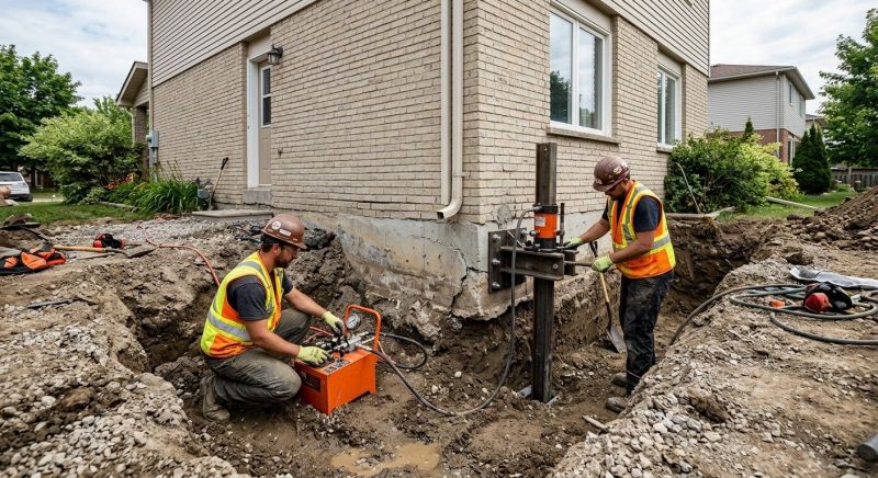 Sinking Foundation Lifting in Simsbury, CT