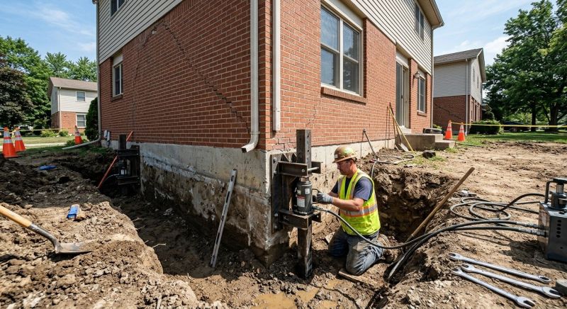 Sinking Foundation Repair in East Hartford, CT