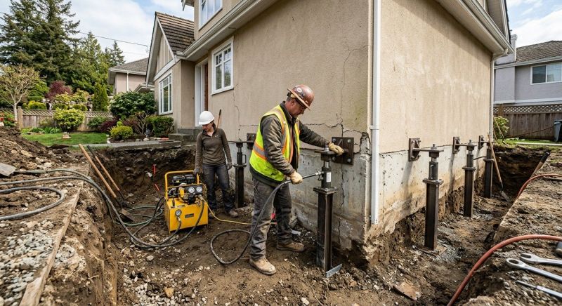 Sinking Foundation Repair in Vernon Rockville, CT
