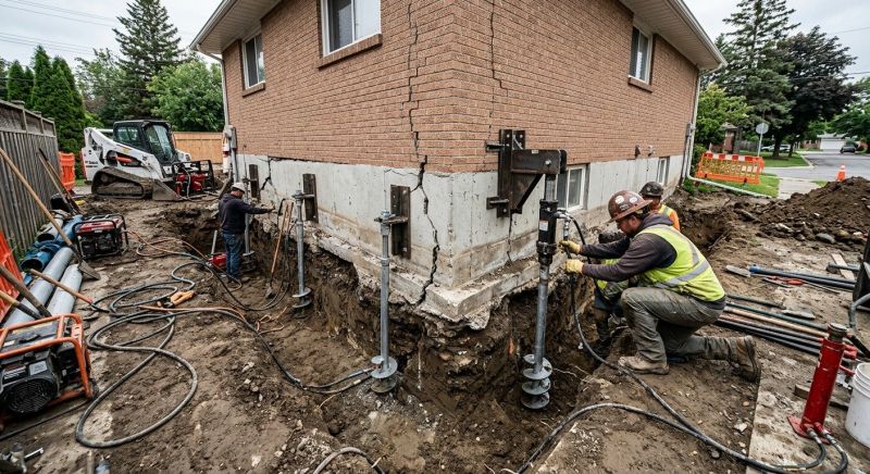 Sinking Foundation Repair in West Springfield, MA