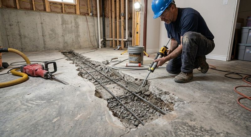 Slab Foundation Repair in Simsbury, CT
