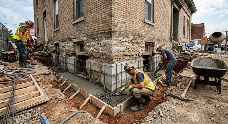 Structural Underpinning in Simsbury, CT